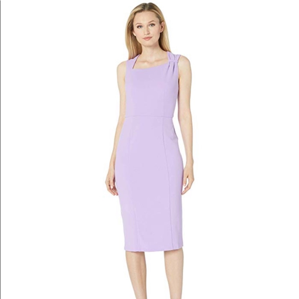 Donna Morgan Sleeveless Asymmetric Neck Dress